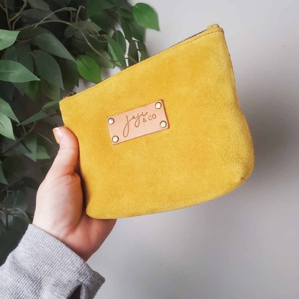 Jeji & Co Merigold Italian Leather Suede Clutch Bag - Picture 2 of 11